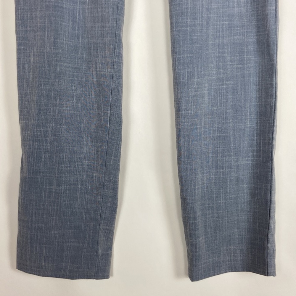ZARA Blue Pattern Natural Waist Straight Leg Trouser Pants with pockets - Picture 6 of 16